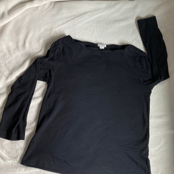 J. Crew Shirt with Scalloped Neckline - Picture 1 of 5